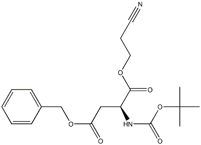 N-(tert-Butoxycarbonyl)aspartic acid 1-(2-cyanoethyl)4-benzyl ester 结构式