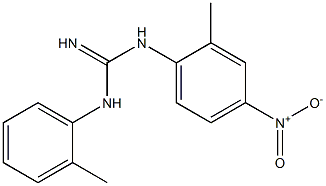 1-(2-メチルフェニル)-3-[2-メチル-4-ニトロフェニル]グアニジン 化学構造式