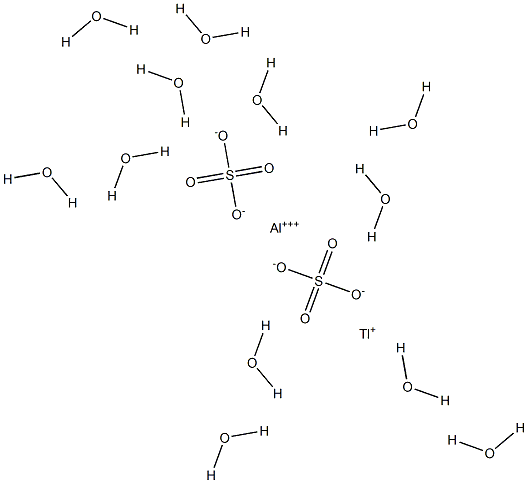 Aluminum thallium disulfate dodecahydrate Struktur