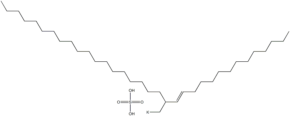 Sulfuric acid 2-(1-tetradecenyl)henicosyl=potassium ester salt Struktur