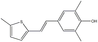 4-[(E)-2-(5-Methyl-2-thienyl)ethenyl]-2,6-dimethylphenol Struktur