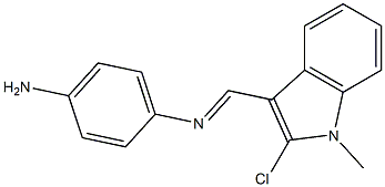 2-Chloro-1-methyl-3-[[(4-aminophenyl)imino]methyl]-1H-indole