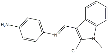 2-Chloro-1-methyl-3-[[(4-aminophenyl)imino]methyl]-1H-indole|