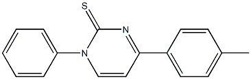 1-フェニル-4-(4-メチルフェニル)ピリミジン-2(1H)-チオン 化学構造式