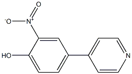 2-ニトロ-4-(4-ピリジル)フェノール 化学構造式