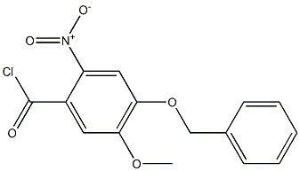 4-ベンジルオキシ-5-メトキシ-2-ニトロ安息香酸クロリド 化学構造式