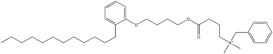 N,N-Dimethyl-N-benzyl-N-[3-[[4-(2-dodecylphenyloxy)butyl]oxycarbonyl]propyl]aminium Structure