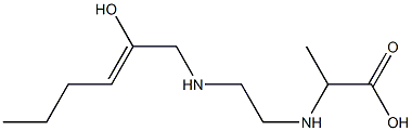 2-[N-[2-[N-(2-Hydroxy-2-hexenyl)amino]ethyl]amino]propionic acid Structure