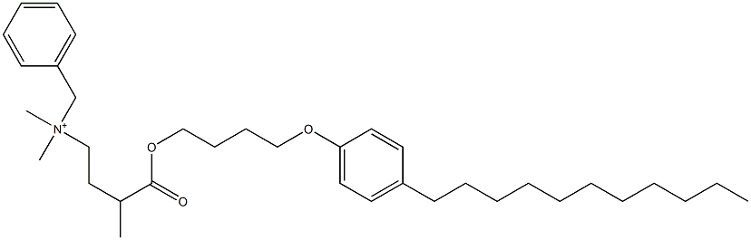 N,N-Dimethyl-N-benzyl-N-[3-[[4-(4-undecylphenyloxy)butyl]oxycarbonyl]butyl]aminium Structure