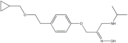 1-[4-(2-Cyclopropylmethoxyethyl)phenoxy]-3-isopropylaminoacetone (E)-oxime Structure