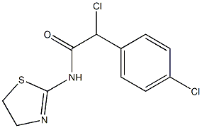 N-(2-Thiazolin-2-yl)-2-(4-chlorophenyl)-2-chloroacetamide,,结构式