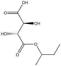 meso-Tartaric acid hydrogen 1-sec-butyl ester Structure