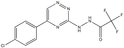 2,2,2-Trifluoro-N'-[5-(4-chlorophenyl)-1,2,4-triazin-3-yl]acetohydrazide 结构式