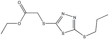 [[5-(Propylthio)-1,3,4-thiadiazol-2-yl]thio]acetic acid ethyl ester 结构式