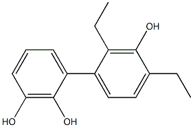 2',4'-Diethyl-1,1'-biphenyl-2,3,3'-triol,,结构式