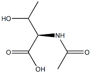 (2R)-2-(アセチルアミノ)-3-ヒドロキシ酪酸 化学構造式