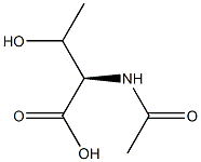 (2R)-2-(Acetylamino)-3-hydroxybutyric acid 结构式