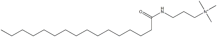 N,N,N-トリメチル-3-[(1-オキソヘキサデシル)アミノ]-1-プロパンアミニウム 化学構造式