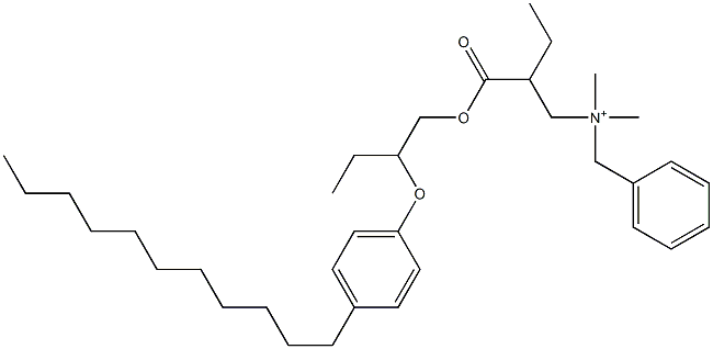 N,N-Dimethyl-N-benzyl-N-[2-[[2-(4-undecylphenyloxy)butyl]oxycarbonyl]butyl]aminium 结构式