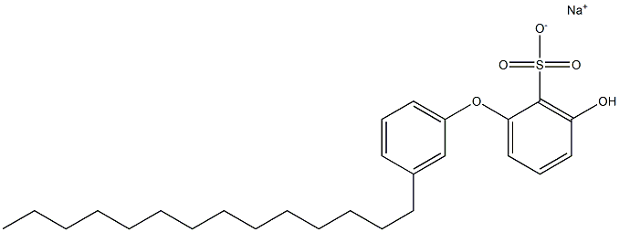 3-Hydroxy-3'-tetradecyl[oxybisbenzene]-2-sulfonic acid sodium salt Struktur