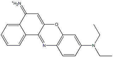 9-(Diethylamino)-5H-benzo[a]phenoxazin-5-iminium,,结构式