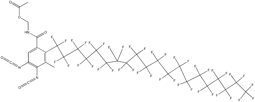 N-(Acetyloxymethyl)-2-(hentetracontafluoroicosyl)-4,5-diisocyanato-3-methylbenzamide