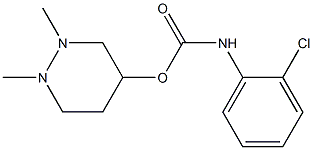 2-Chlorophenylcarbamic acid 1,2-dimethyl-(1,2,3,4,5,6-hexahydropyridazin)-4-yl ester