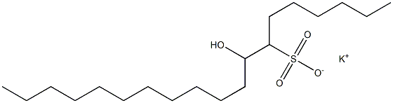 8-Hydroxynonadecane-7-sulfonic acid potassium salt,,结构式