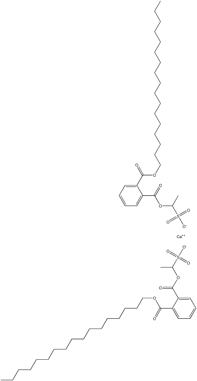 Bis[1-[(2-heptadecyloxycarbonylphenyl)carbonyloxy]ethanesulfonic acid]calcium salt,,结构式