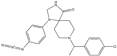 3-[1-(4-Chlorophenyl)ethyl]-7-(4-azidophenyl)-3,7,9-triazaspiro[5.4]decan-10-one 结构式