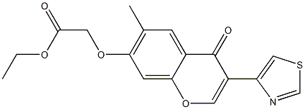 [6-Methyl-4-oxo-3-(thiazol-4-yl)-4H-1-benzopyran-7-yloxy]acetic acid ethyl ester