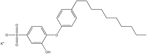 2-Hydroxy-4'-decyl[oxybisbenzene]-4-sulfonic acid potassium salt Struktur