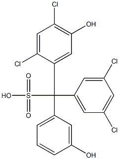 (3,5-Dichlorophenyl)(2,4-dichloro-5-hydroxyphenyl)(3-hydroxyphenyl)methanesulfonic acid
