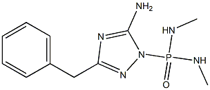 (5-Amino-3-benzyl-1H-1,2,4-triazol-1-yl)bis(methylamino)phosphine oxide 结构式
