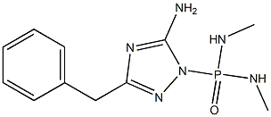 (5-Amino-3-benzyl-1H-1,2,4-triazol-1-yl)bis(methylamino)phosphine oxide,,结构式