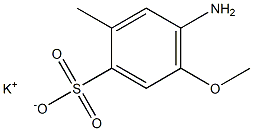 4-Amino-5-methoxy-2-methylbenzenesulfonic acid potassium salt,,结构式