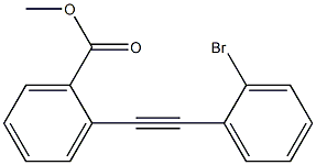 2-(2-Bromophenylethynyl)benzoic acid methyl ester,,结构式