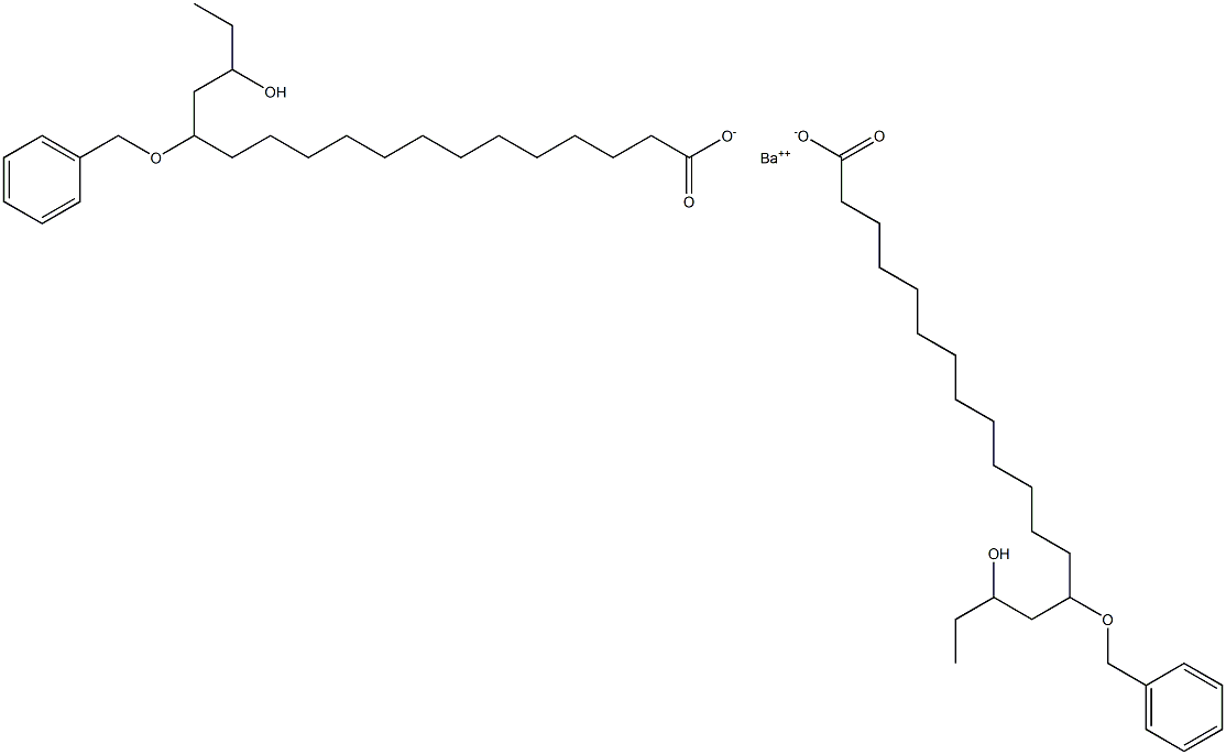 Bis(14-benzyloxy-16-hydroxystearic acid)barium salt Structure