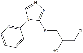 1-Chloro-3-[(4-phenyl-4H-1,2,4-triazol)-3-ylthio]-2-propanol,,结构式