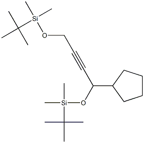 1,4-Bis[(tert-butyldimethylsilyl)oxy]-1-cyclopentyl-2-butyne Struktur