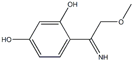 4-(1-Imino-2-methoxyethyl)-1,3-benzenediol Struktur