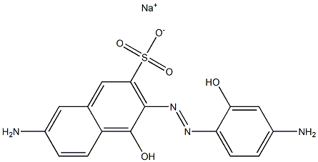 7-Amino-3-[(4-amino-2-hydroxyphenyl)azo]-4-hydroxynaphthalene-2-sulfonic acid sodium salt 结构式