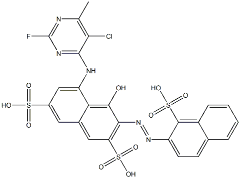 5-[(5-Chloro-2-fluoro-6-methyl-4-pyrimidinyl)amino]-4-hydroxy-3-[(1-sulfo-2-naphthalenyl)azo]-2,7-naphthalenedisulfonic acid