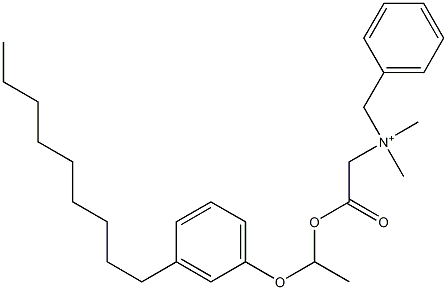 N,N-Dimethyl-N-benzyl-N-[[[1-(3-nonylphenyloxy)ethyl]oxycarbonyl]methyl]aminium 结构式