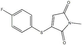 2-(4-Fluorophenylthio)-N-methylmaleimide,,结构式