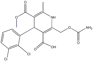 4-(2,3-Dichlorophenyl)-6-methyl-2-[(carbamoyloxy)methyl]-1,4-dihydropyridine-3,5-dicarboxylic acid 5-methyl ester