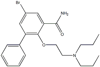 5-Bromo-2-[2-(dipropylamino)ethoxy]-3-phenylbenzamide,,结构式
