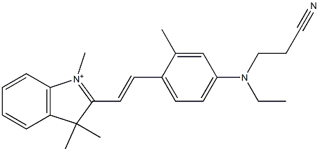 2-[2-[4-[(2-Cyanoethyl)ethylamino]-2-methylphenyl]ethenyl]-1,3,3-trimethyl-3H-indol-1-ium|