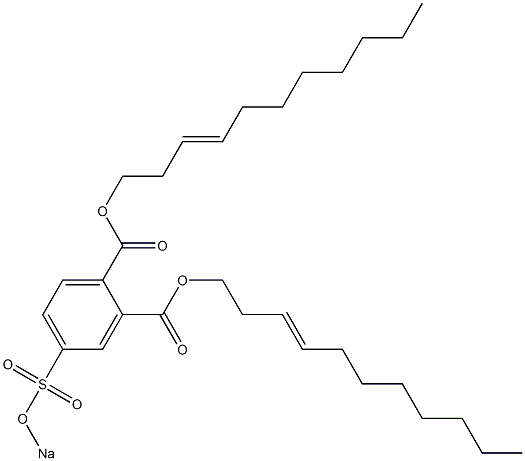 4-(Sodiosulfo)phthalic acid di(3-undecenyl) ester Struktur