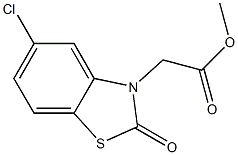 2-Oxo-5-chlorobenzothiazole-3(2H)-acetic acid methyl ester Struktur